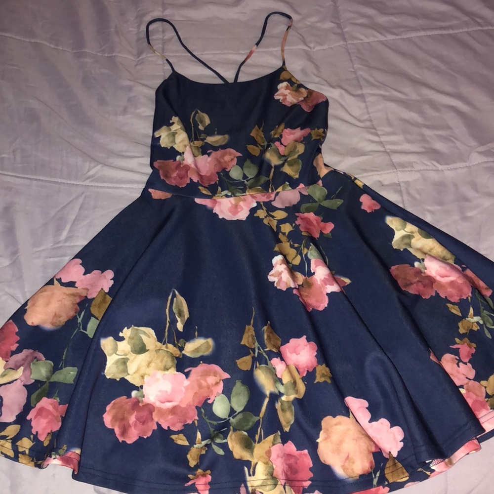 Navy Blue Skater Dress